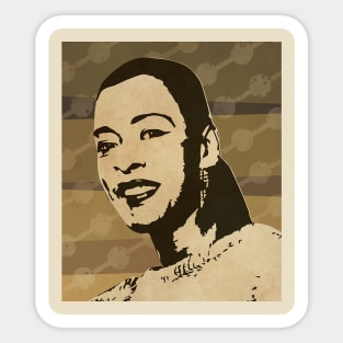 Billie Holiday // Retro Poster Jazz Sticker